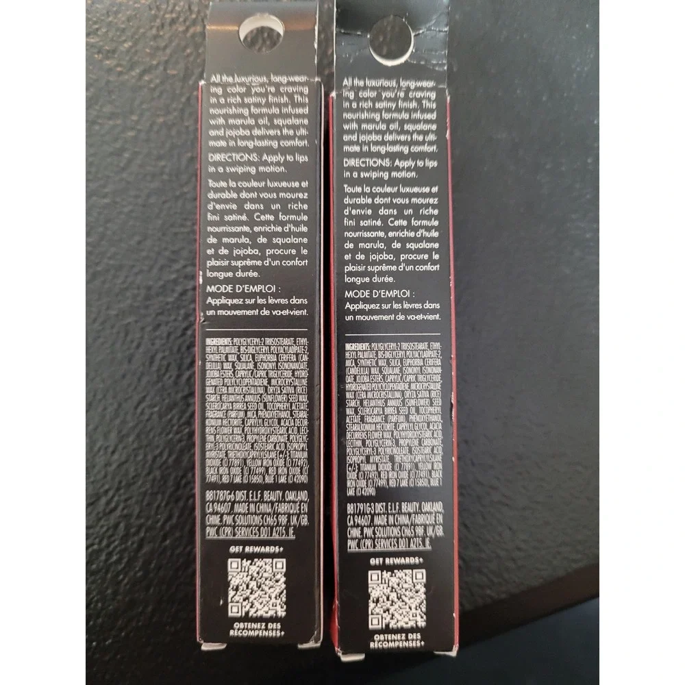 e.l.f. O Face Satin Lipstick Women 2pk Multi Shameless Effortless 81791 81787